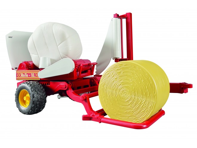 Bruder. OEM. Part No. 021221 Bale wrapper Toy.  Bruder Toys. Bruder Bale Wrapper with Ockery & Round Bales. OEM. Part No. 021221. Bruder Toys. Bruder Bale Wrapper. 1:16 Scale Toys. 1:16 scale toys. Bruder models. farming toys. click & collect. Startin Tractors