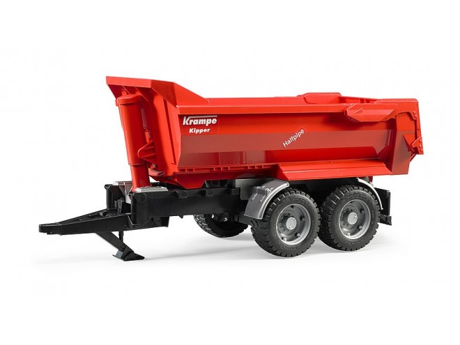 Bruder Krampe tandem halfpipe tipping trailer. OEM. Part 022259. Bruder toys. Bruder scale toys. Farming toys. Krampe Trailer. Bruder Krampe Trailer. 1: 16 scale toys. 1:16 scale model toys. click and collect. Startin Tractors.