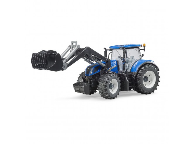 Bruder 031213 New Holland loader toy / model. Bruder New Holland T7.315 with slip-on front loader. OEM. Part No 031213. Bruder Toy. 1:16 scale toys. New Holland Tractor. New Holland model. Bruder Toys. Farming toy models. Tractor models. click & collect. Startin Tractors