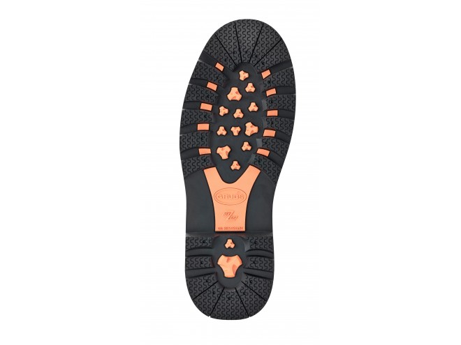Grub's Ceramic™ Safety Wellington Boot - Orange/Black. Startin Tractors, Grubs footwear
