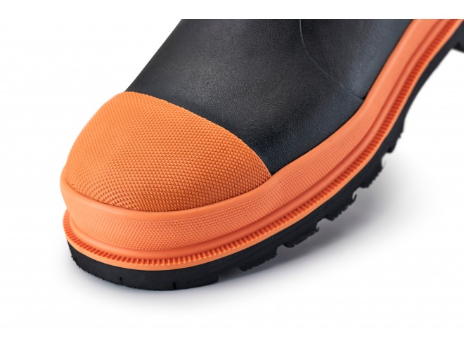 Grub's Ceramic™ Safety Wellington Boot - Orange/Black