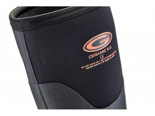 Grub's Ceramic™ Safety Wellington Boot - Orange/Black