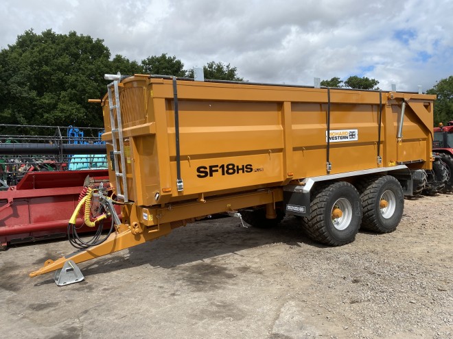 Richard Western Suffolk SF 18 HS Plus 18Ton Grain trailer C/W Rear draw bar, tow out points,Roll over Sheet