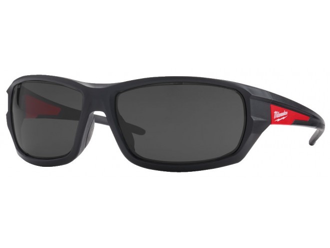 Performance Tinted Safety Glasses. OEM. Part No. 4932471884. Milwaukee PPE. Milwaukee safety glasses. Milwaukee products. Hand tools, power tools. Milwaukee range. Startin Tractors Milwaukee stockist. Click & Collect.