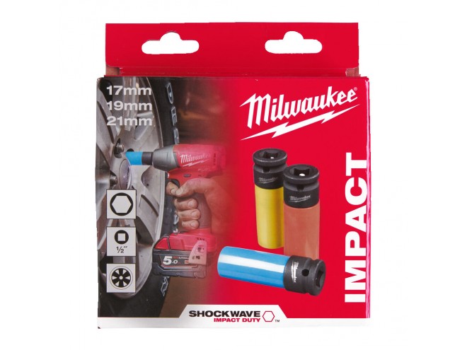 Shockwave Impact duty socket set. OEM. Part No 4932451568. Milwaukee tools, power tools, hand tools, PPE. Click & collect. Milwaukee products. Milwaukee Impact tools. Professional tools. trade tools. Startin Tractors. Milwaukee Stockist