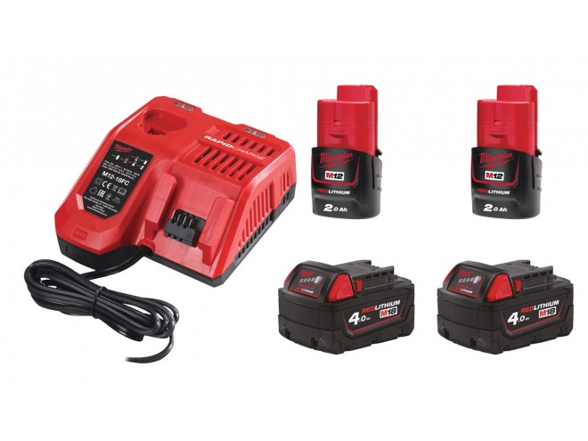 M12 - M18 Milwaukee charger and battery kit. OEM. Part No. 4932430063, 4932451080, 4932430064. Milwaukee kit, Milwaukee tool kit, Milwaukee power tools, Milwaukee online shop. Click & collect. Milwaukee battery and charger. M12 battery, M18 battery and charger kit.