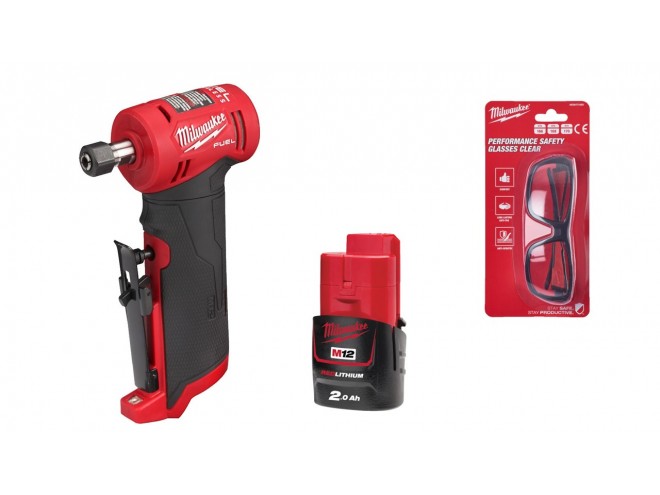 M12 Grinder with Battery & Safety Glasses Kit. Milwaukee OEM. Part No. 4932430064, 4932471883, 4933471438. Milwaukee products. Milwaukee range. Milwaukee deals. Milwaukee hand tools, power tools, PPE. Milwaukee online shop. Click & collect. M12 Grinder kit.