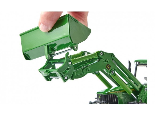 Siku John Deere with front loader. OEM. Part No 036523. Siku scale model.  1:32 scale Siku. Farming toys. Siku farming. Scale toys. John Deere Tractor. Online toy shop. Click & collect. John Deere scale farming. Siku John Deere toy.