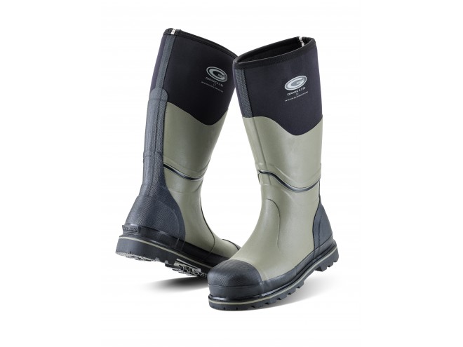 Grub's Ceramic Safety Wellington Boots - Charcoal / black. Grubs dealer. Grubs stockist. Grubs footwear. Grubs safety wellington. wellies. workwear. Safety wellies. Safety toe. Steel toe cap. Online shop. click & collect. Grubs range. farming footwear. work boots. country style. country boots.