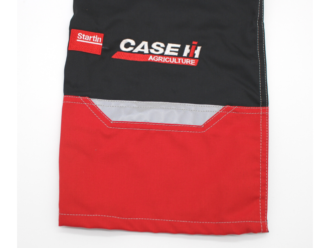 Genuine Case IH Bib 'n' Braces, workwear, heavy workwear, bib and braces overalls, Case IH logo. Agriculture workwear. size XXXL, XL, L , M, Case logo. Adjustable braces with fixed lock fastener. Case bib n braces. OEM. Part no. 3189833. Case IH workewear. Case overalls. Case IH boilersuit. Case IH protective agri wear.