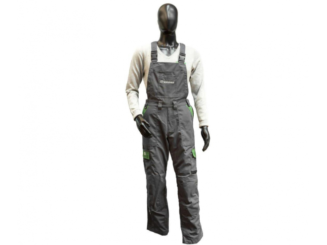 Krone bib and braces. OEM. Part No 209026900 - 30.  Krone bib and braces. Farming boilersuit. Green bib and braces. Krone merchandise. Krone dungarees. Protective work wear. Green Krone coveralls. Farming workwear. Krone protective workwear. Online shop. click & collect. Krone dealer. the power of green.