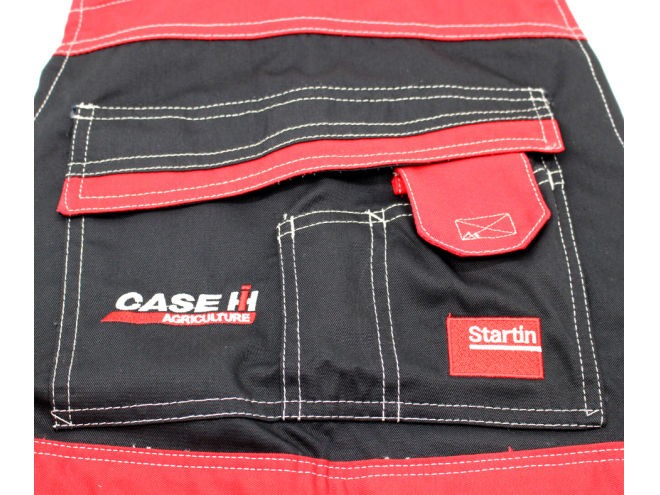 Genuine Case IH Bib 'n' Braces, workwear, heavy workwear, bib and braces overalls, Case IH logo. Agriculture workwear. size XXXL, XL, L , M, Case logo. Adjustable braces with fixed lock fastener. Case bib n braces. OEM. Part no. 3189833. Case IH workewear. Case overalls. Case IH boilersuit. Case IH protective agri wear.