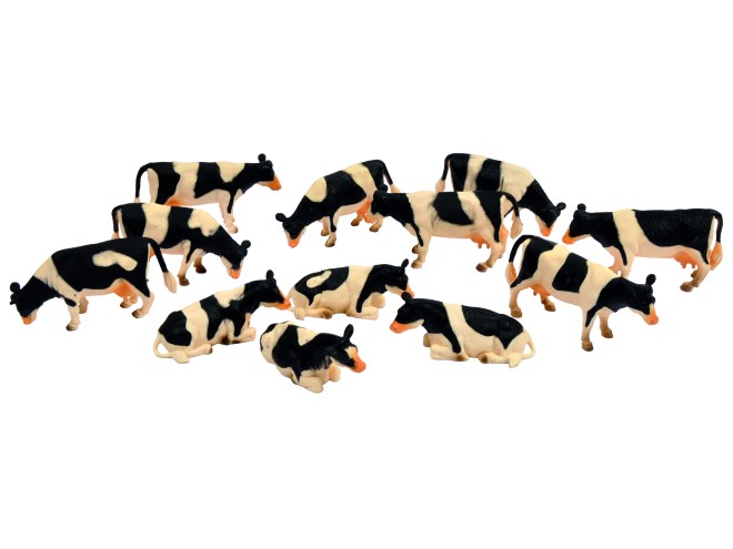 cow set. OEM. Part No. 267509.  Kids Globe Farming Cow Set x12. Farming toys. Dairy Farm. Case IH dealer. Online toys. 1:32 scale. Christmas farming toys. Young farmers. farm animals. click & collect. Online shop. Online Christmas shop. Case International Harvester Startin Tractors