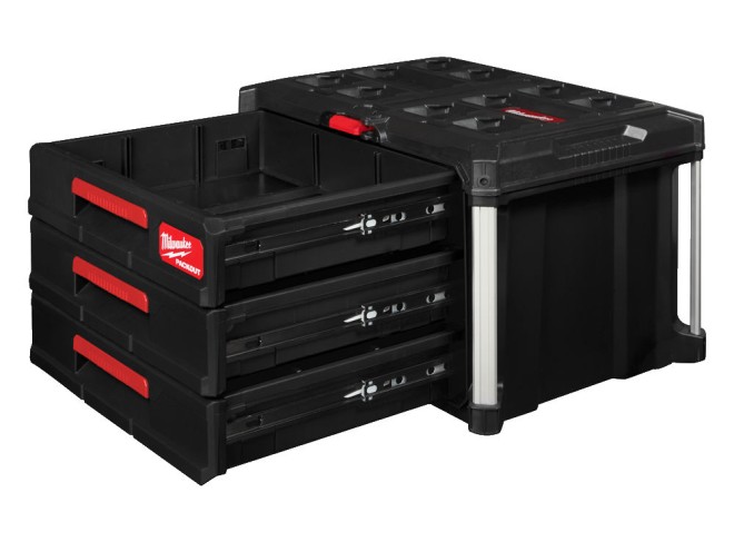 PACKOUT™ 3 Drawer Tool Box. Milwaukee Storage. PACKOUT System. Milwaukee Tools UK. Online tools UK.  Milwaukee storage solution. 3 Drawer Tool Box. Milwaukee Power Tools. Tool Storage. Milwaukee Range. Tradesmen Tools. Low Price Milwaukee Deals. Click & collect. Collect in store. Tool Box UK. Startin Tractors.