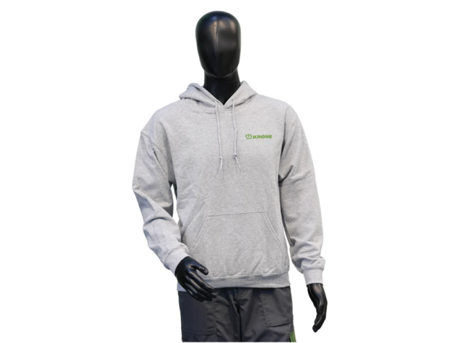 Krone standard hoodie. OEM. Part 209028390. Krone hoodie, Krone merchandise, online shop, click & collect, collect instore, fast delivery, Krone clothing, Krone adult jumper, Krone Hoodie, grey hoodie, agri -wear, farming clothes, Startin Tractors.