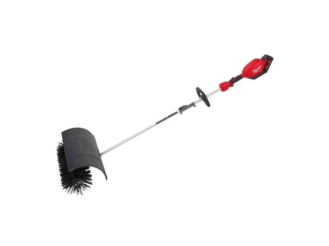 QUIK-LOK™ Bristle Brush Attachment. OEM Par M18 FOPH-BBA, 4932479985. Milwaukee Dealer, Milwaukee Range, Quik-Lok system, M18, Outdoor tools, Outdoor equipment, Buy Now, Low price Milwaukee tools, Buy Online, click & collect, instore, cordless tools, Milwaukee M18 tools, Bristle Brush Attachment. Startin Tractors.