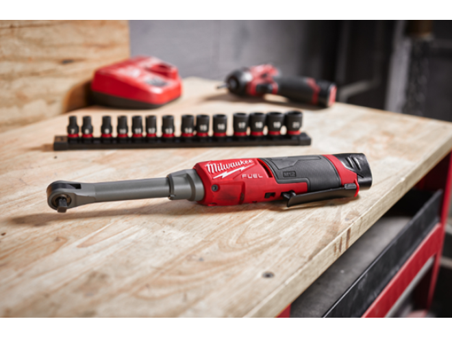 M12 FUEL™ 3/8" Extended Reach High Speed Ratchet 4933480791, M12 FHIR38LR,  Milwaukee Dealer, Milwaukee Power Tools,  Milwaukee tools, Milwaukee Ratchet, click & collect, shop instore,  M12 batteries, M12 FUEL, Startin Tractors.