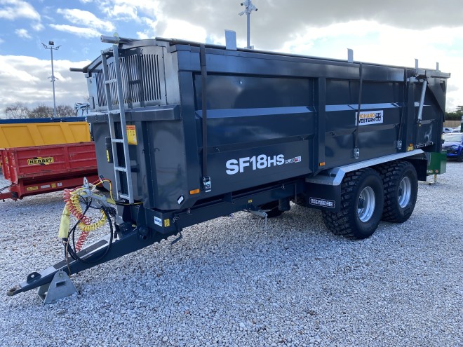 Richard Western Suffolk SF 18 HS Plus 18Ton Grain trailer C/W Roll Over Sheet Gunmetal Grey