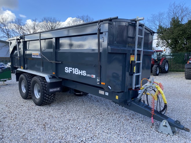 Richard Western Suffolk SF 18 HS Plus 18Ton Grain trailer C/W Roll Over Sheet Gunmetal Grey