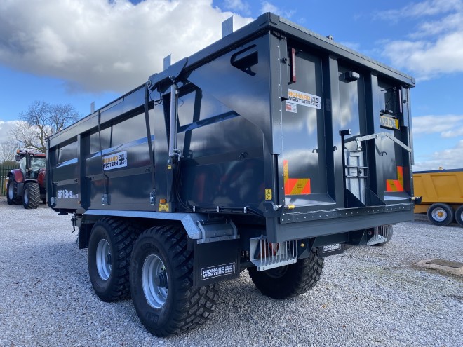 Richard Western Suffolk SF 18 HS Plus 18Ton Grain trailer C/W Roll Over Sheet Gunmetal Grey