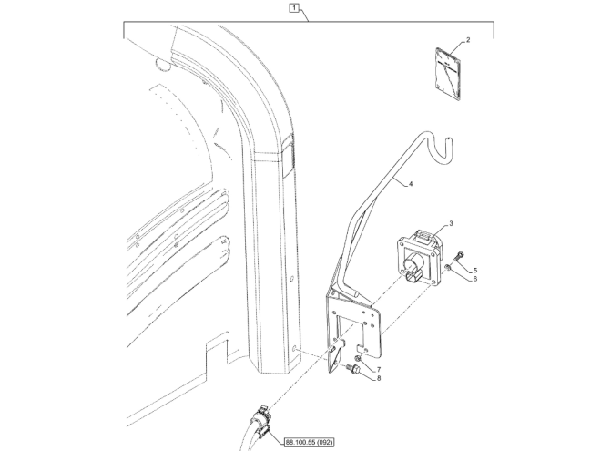 Genuine Case IH Support OEM Part  No 47588647, Case IH, Genuine parts, Genuine Case IH parts, Case IH parts, stock clearance, maxxum parts, local Case IH Dealer, click & collect, online shop, great deals, Tractor parts, Agriculture parts, New Holland, ISOBUS Support cable bracket, Startin Tractors