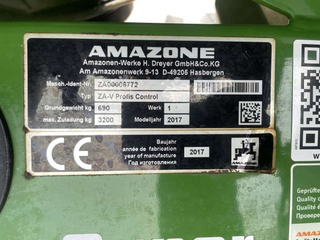 Amazone ZAV 2700 Profis Control