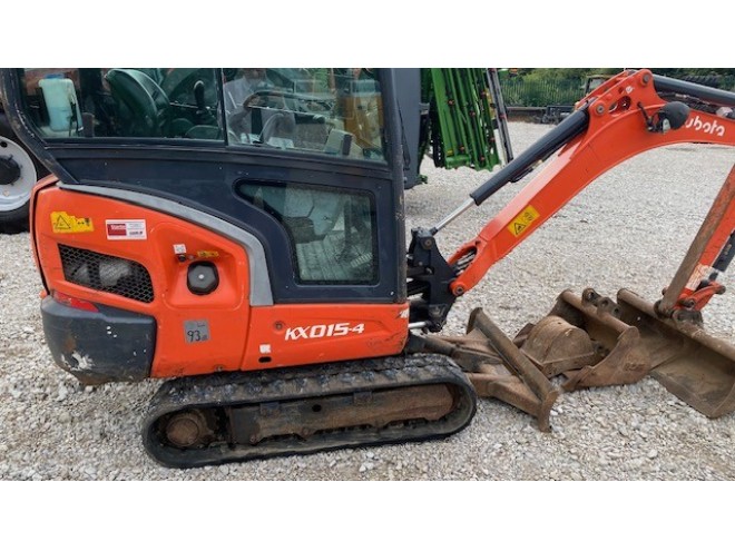 Kubota KX015.4 C/W 3 Buckets Back fill blade Piped and Cabin