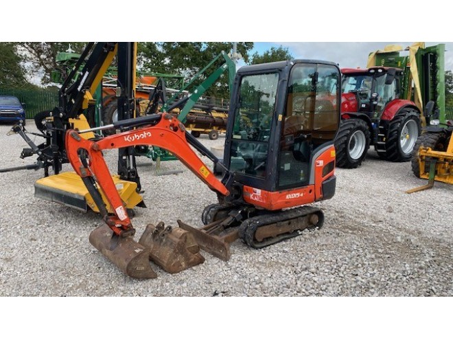 Kubota KX015.4 C/W 3 Buckets Back fill blade Piped and Cabin