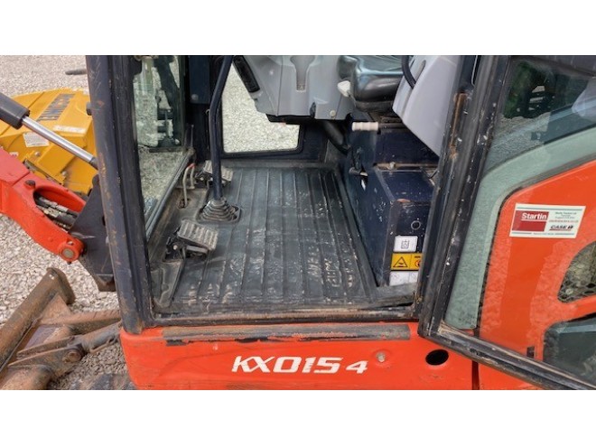 Kubota KX015.4 C/W 3 Buckets Back fill blade Piped and Cabin