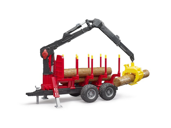 Bruder Forestry trailer with loading crane and grab OEM Part Number 022525, Bruder toys, Bruder Dealer, Forestry Toys, Farming toys , click & collect, Next day delivery, UK delivery, 1:16 scale bruder,  christmas toys, Case IH Dealer, Isuzu Dealer, Subaru Dealer, Startin Tractors