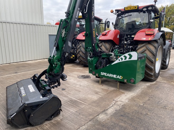Spearhead Twiga Flex 80T Propilot ,Oil cooler head and arm float C/W 1.6M Flail head with hydraulic roller and hood
