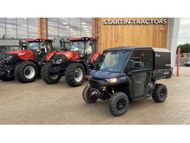 Can-Am SSV Traxter XU HD9 BE ABS DEMO Dusty Navy Satin with cab and HME canopy