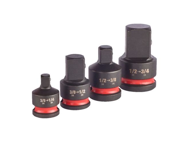 Impact Socket Square Adaptor Set 4 pc Part 4932480356, Milwaukee Tools, Milwaukee Dealer, Milwaukee Accessories, milwaukee hand tools, click & collect, UK delivery, Startin Tractors