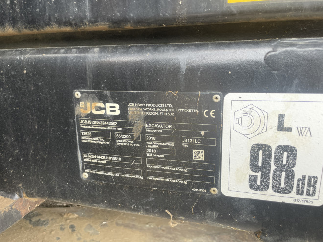 JCB JS131 Excavator