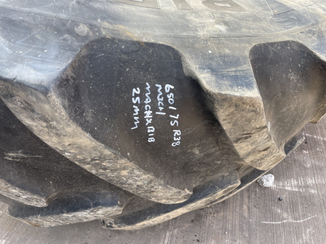 38 inch 650/75R38 Michelin X Bib, 25mm tread